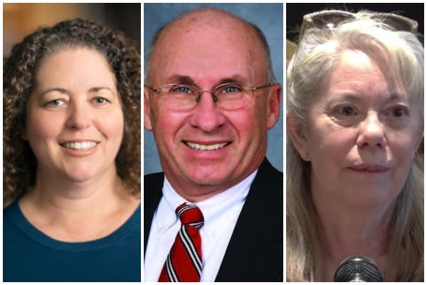 Ward 8 candidates: From left, Erin Conley, Dean Graven and Debra Kunkel
