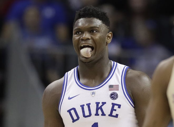 Zion Williamson and Duke is the No. 1 overall seed in this year's NCAA Men's Basketball Tournament. (AP Photo/Chuck Burton)