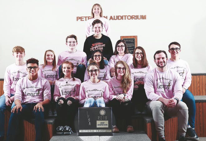 The Group Interpretation team at Kewanee High School (above), along with the school's Contest Play team, brought hardware back from sectional competition after each earned first place. They will now compete at the state level.