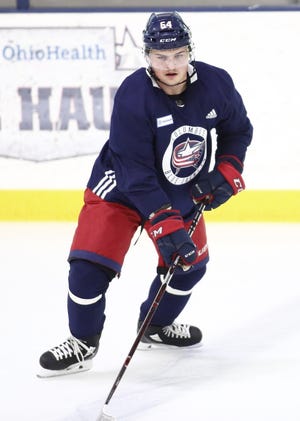 Trey Fix-Wolansky signed a three-year, entry-level contract with the Blue Jackets last week. [Fred Squillante/Dispatch]