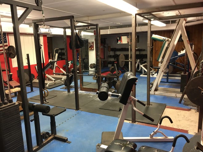 The gym in the basement at the Pembroke Police Boys Club, or GAR Hall, manages to attract crowds despite the renovations. 

[Wicked Local Photo/Adam Silva]