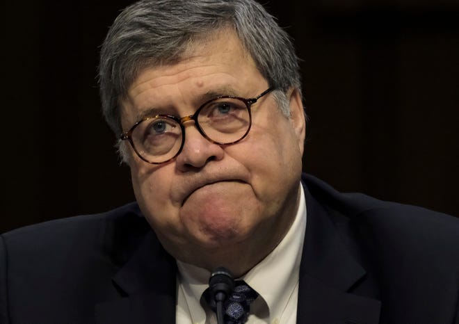 Attorney general nominee William Barr during a hearing before the Senate Judiciary Committee in Washington, D.C., on Jan. 15, 2018. [Washington Post hoto by Bonnie Jo Mount]