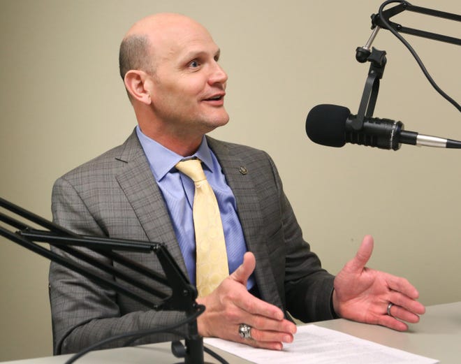 Kansas Secretary of State Scott Schwab said on the Capitol Insider podcast that Kansas elections were safe and state law ought to be amended to remove power of a secretary of state to unilaterally bring criminal charges alleging voter fraud. [Thad Allton/The Capital-Journal]