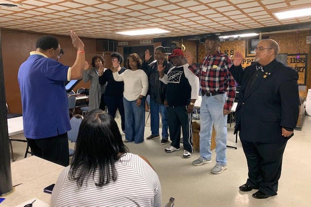 The newly elected leadership of the Maury County NAACP branch are sworn into office on Saturday. (Courtesy photo / Maury County NAACP)