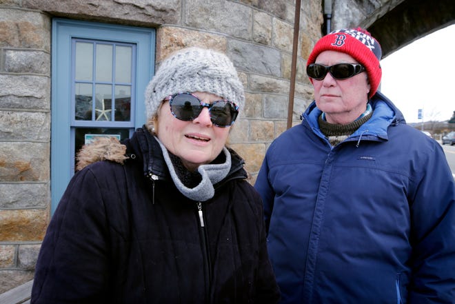 Colleen and Kevin McKenna, of Narragansett, don't like the way the country is heading with President Trump. "I have difficulty with Trump as a person," Colleen McKenna said. [The Providence Journal / Kris Craig]