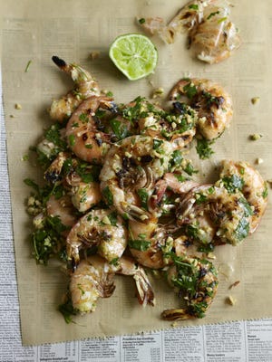 Shrimp with cilantro, lime, and peanuts. [Elizabeth Cecil/Special to The Star]