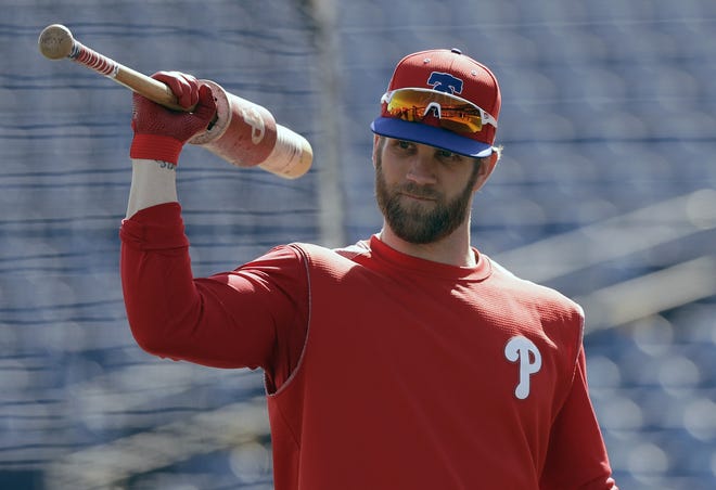 Bryce Harper is the biggest reason the Phillies head into the season with so much optimism. [CHRIS O'MEARA / ASSOCIATED PRESS]