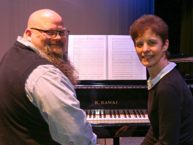 John Gunter, director of the Gaston Symphonic Band, with pianist Terry VanZant. [PROVIDED PHOTO]