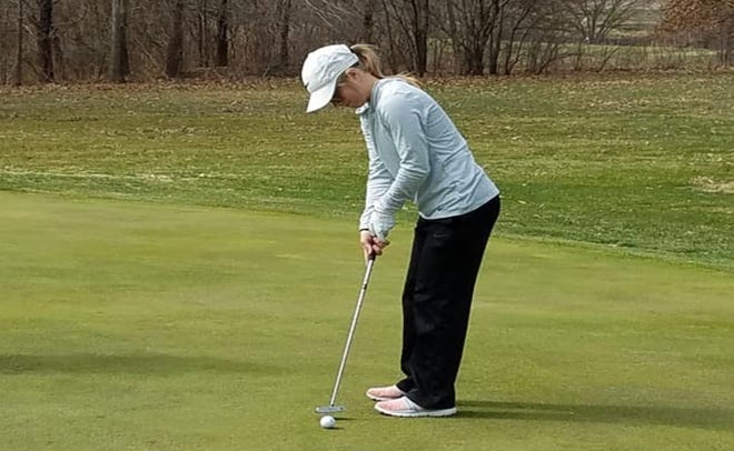 Lincoln College Women's Golfer Jaylee Swinford ended the weekend with a total of 211 (107-104). [Photo submitted by Lincoln College]