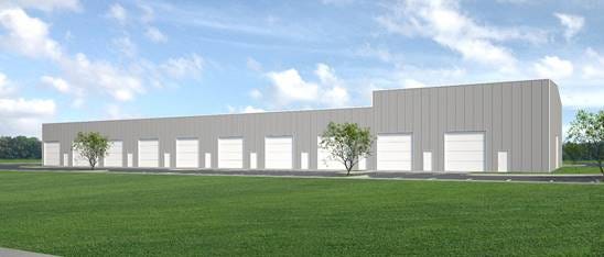 Construction is underway for an industrial park at 950 S. 10th St. in Jacksonville Beach by AB Beach Boulevard LLC. This a rendering of one of the four buildings. [Provided by AB Beach Boulevard LLC]