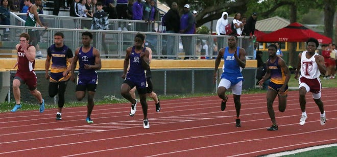 Area athletes participate in a sprint at the Nollie Arcement Relays on March 29 at Central Lafourche High School in Mathews. The Thibodaux Tiger relays are set for Friday in Thibodaux. [Chris Singleton/Staff – houmatoday/dailycomet]