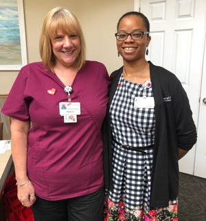 From left, registered medical assistant Kelly Frey and Dr. Michelle Hall of Heart of Florida Physician Group. [KAREN KNIPLING/PHOTO PROVIDED]