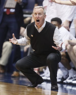 Rick Byrd began coaching Belmont's basketball team in 1986, and his teams thrice won 30-plus games. His 1994-95 team, which competed in NAIA action at the time, went 37-2. His teams competed in the NCAA Tournament eight times. [AP Photo/John Minchillo]