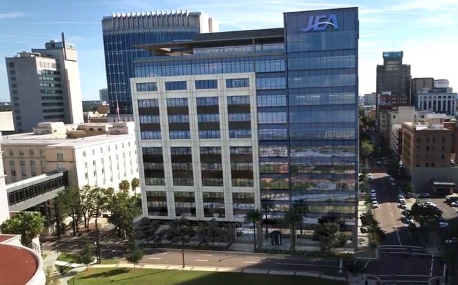 The JEA board on Tuesday selected Ryan Companies to build a new JEA headquarters building at 325 W. Adams St. near the Duval County Courthouse complex. The nine-story building and 850-space garage will be a few blocks from JEA's current headquarters in downtown. JEA will lease the building and be its sole tenant. [Rendering from Ryan Companies]