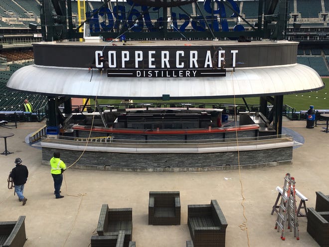 On Tuesday, April 2, Coppercraft Distillery of Holland Township announced a multi-year sponsorship that includes the branding of Comerica Park's right field bar and signage at the ballpark's Bourbon Bar. [Contributed]