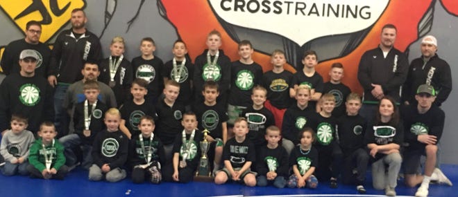 The Warner Elite Wrestling Club recenrtly won the Ohio Athletic Committee team championship in the All-Star division. Submitted photo