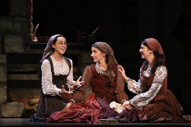 Natalie Anne Powers, from left, Mel Weyn and Ruthy Froch star in "Fiddler on the Roof," now playing at Bass Concert Hall as part of the Broadway in Austin series. [Contributed by Joan Marcus]