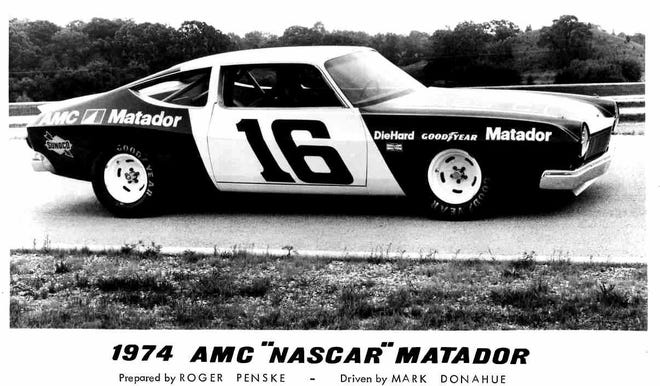 Even in NASCAR, Penske built AMC Matadors won races beginning in 1973 at Riverside, California. [AMC]