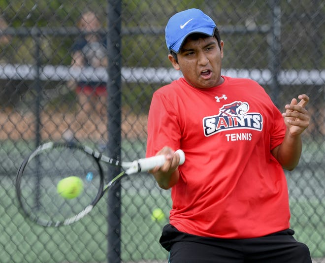 Anay Patel of All Saints Academy is the No. 1 seed in the East Polk County boys tournament.  [ SCOTT WHEELER/THE LEDGER ]