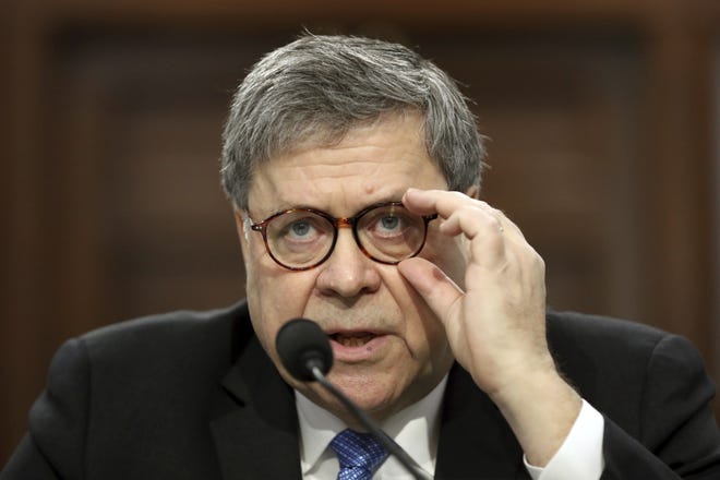 In his first appearance on Capitol Hill since taking office, and amid intense speculation over his review of special counsel Robert Mueller's Russia report, Attorney General William Barr appears before a House Appropriations subcommittee to make his Justice Department budget request on Tuesday in Washington. [AP Photo/Andrew Harnik]