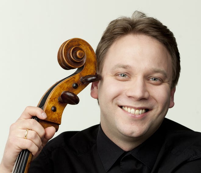 Cellist Dmitri Atapine, appearing in his fourth La Musica International Chamber Music Festival, performed in Monday's opening concert. [Provided by La Musica]