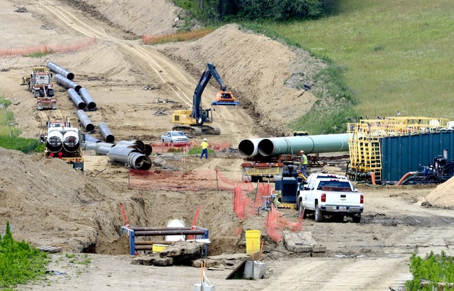 Pipeline construction, like this 2017 Rover project through southern Stark County, has boosted the region's economy, according to a study by Energy In Depth. (GateHouse Media Ohio / file photo)