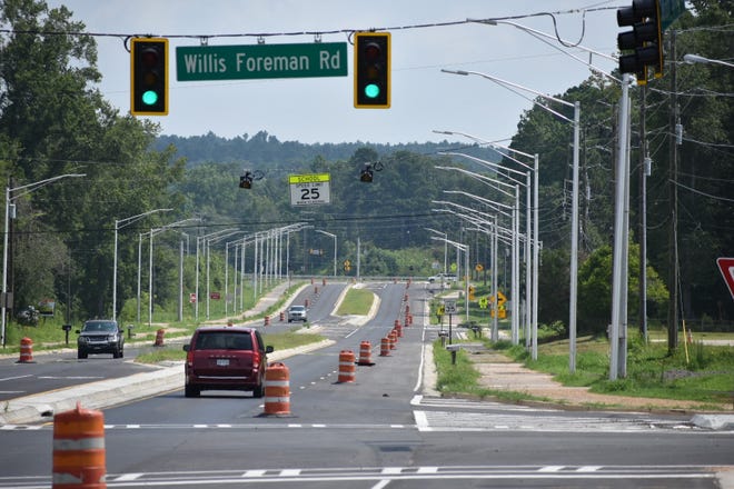 Four lanes on Windsor Spring Road were opened in July, as part of phase four of the Windsor Spring widening project. [KYLE COLLINS/GDOT]