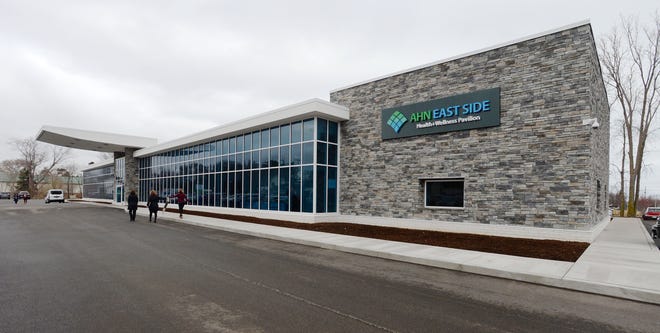 The new Allegheny Health Network Health + Wellness Pavilion East Side is shown in Harborcreek Township on Wednesday. [GREG WOHLFORD/ERIE TIMES-NEWS]