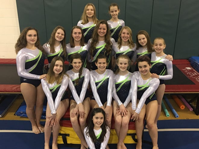 The Tuscarawas County YMCA Gymnastics Team qualified and will compete this weekend in the Great Lakes Regional Championships held in the Canton Memorial Fieldhouse. A total of 618 gymnasts and 27 teams will compete for titles in different levels and age groups. This meet is the highest level of competition for the local YMCA team and wraps up their season until next fall. Their next event will be tryouts which is open to the public and will be held in May. The team is comprised of FRONT Landry Little. SECOND ROW Lillie Cox, Ella Wherley, Kaitlyn Armstrong, Jaycie Baker, Amber Albritton. THIRD ROW Bri Affolter, Gillian Edwards, Samantha Courtney Rachel Haskew, Sarah Shultz, Abigayle Edwards, Caycee Albaugh. BACK Heather Demuth, Riley Miller. Absent from photo were Brynn Bickford and Mya Fowler. Submitted photo