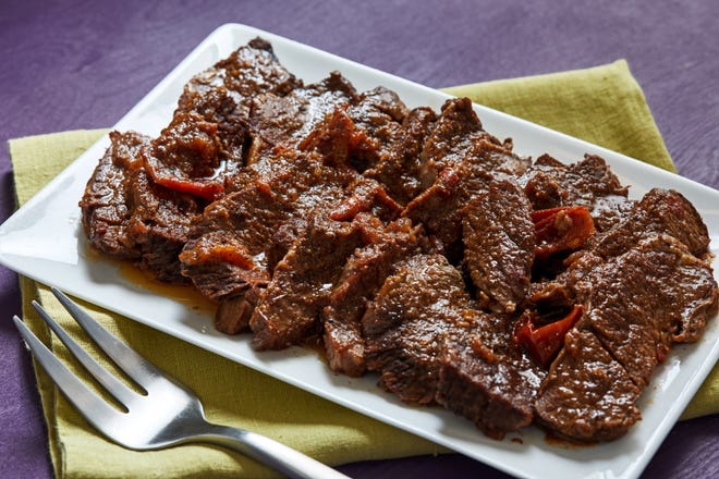 Slow-cooked brisket is a Passover favorite, and this one is from cookbook author Paula Shoyer. [Contributed by Stacy Zarin Goldberg]