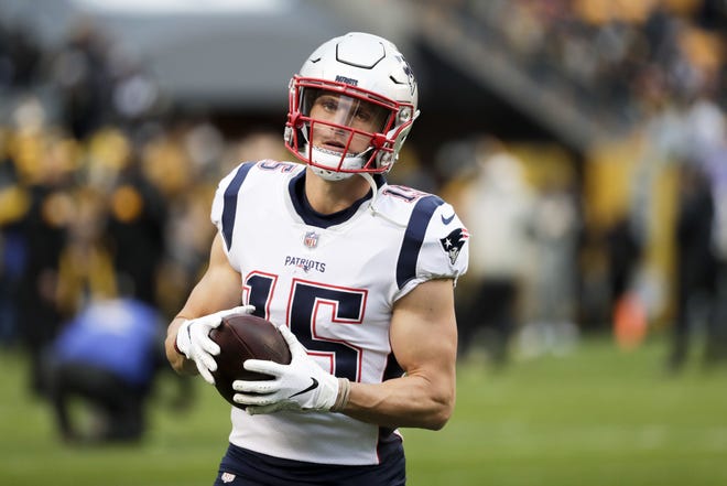 Chris Hogan is now an ex-Patriot. The free agent wide receiver signed on with the Carolina Panthers on Friday, April 13, 2019. (AP Photo/Don Wright)