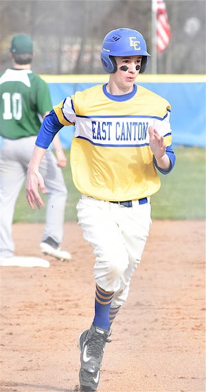 Aaron Gothard went 4-for-4 with four runs and two RBI during East Canton's win over Malvern.