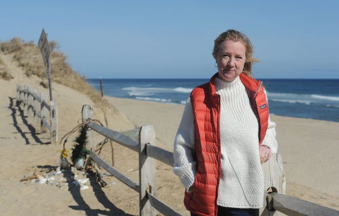 WELLFLEET -- Heather Doyle helped spearhead the project to raise money for a pair of shark-detecting sonar buoys. They didn't achieve their fundraising goal in time this year.