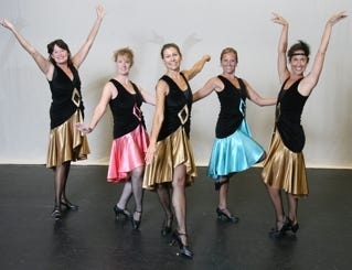 Company “ T” Tap Dancers performed at the 17th annual Arts Sensation. Pictured from left, Diane Evers, Mary Scott Bethune, Tracey Varga, Ashley Barnes, and Susan Turner. [CONTRIBUTED PHOTO]