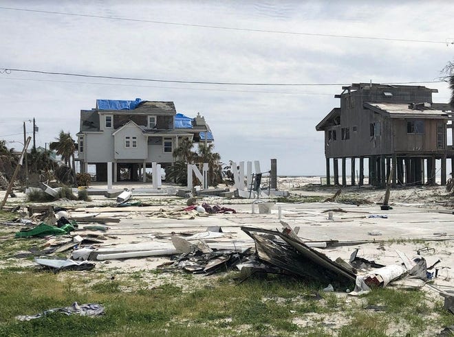 Aftermath of Hurricane Michael in Mexico Beach on Feb. 24. [Paul Douglas/Washington Post]