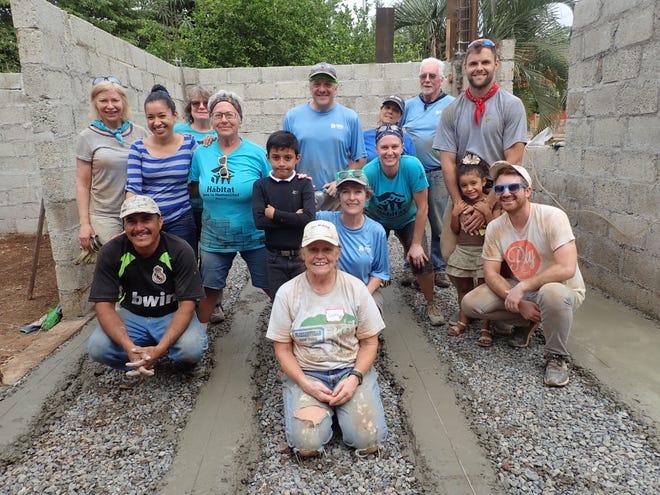 A team of Cape Cod volunteers traveled to Mexico in March to build a house for a family in Chacala. [Courtesy of Habitat for Humanity of Cape Cod]