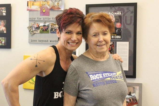Melissa Cantrell and her mother, Virginia, pose for a photograph at the event.
