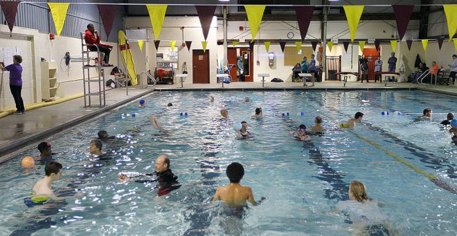 The Swim with a Special Child program uses the Connell Pool in Weymouth on Tuesday, March 5, 2019. (Greg Derr/The Patriot Ledger)