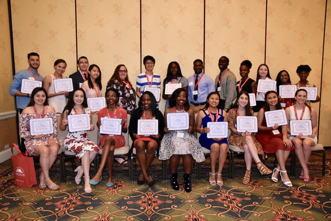 Twenty high school seniors and a handful of college students from Palm Beach County received scholarship awards totaling $140,000 through the nonprofit TeamWork Education Foundation. [Photo provided]
