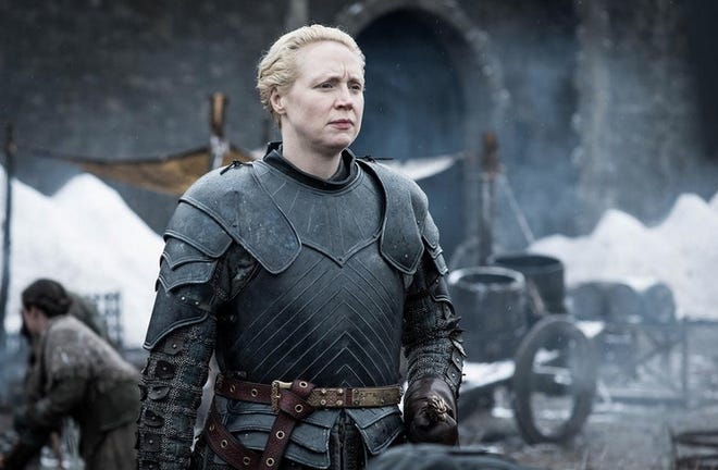 Gwendoline Christie stars as Brienne of Tarth in the final season of HBO’s drama series “Game of Thrones.” [HBO]