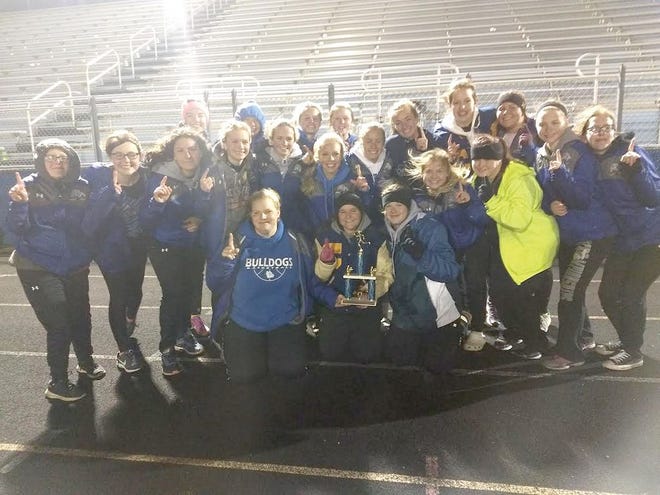 The Centreville girls track team took first place Friday in Comstock.