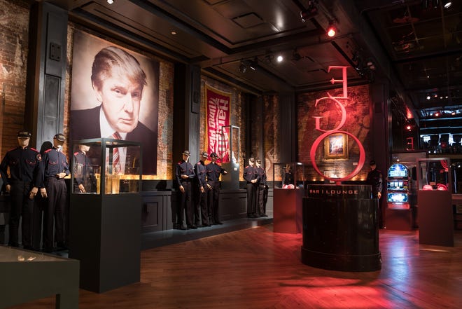 "The Game: All Things Trump" is an installation of more than 1,000 Donald Trump-related objects acquired by artist Andres Serrano during the past year. The artist considers the display a portrait of the president. The installation is on view through June 9 at ArtX in Manhattan. [Photo by John Mireles, courtesy of a/political and ArtX]