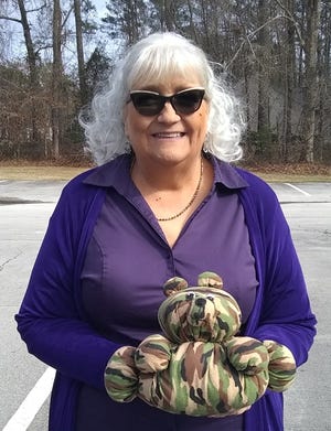 Fairfield Harbour resident Ruth Blackwell has become known for her business that creates memory bears. [CONTRIBUTED PHOTO]