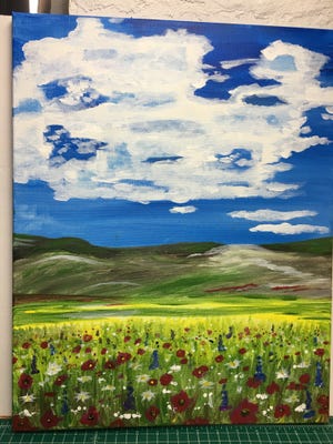 Pop-up painting participants will complete a painting of a spring meadow. [Courtesy Photo]