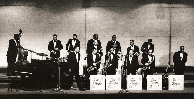 The Duke Ellington Big Band in Munich, Germany, Feb. 11, 1963. [Photo by Hans Bernhard via Wikipedia]