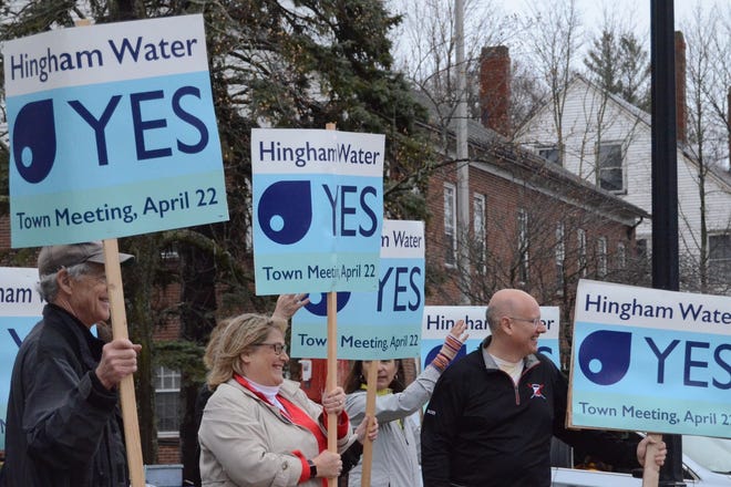 Hingham voters on Monday voted to take control of its water company, owned by Aquarion Water Company, a subsidiary of Eversource. The system services about 300 customers in Cohasset. [Wicked Local photo/ Amy McKeever]
