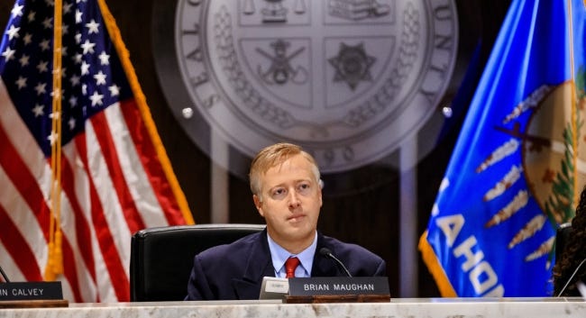 Oklahoma County Commissioner, 
 Brian Maughan - District 2, at the Oklahoma County Commissioners meeting in Oklahoma City, Okla. on Wednesday, Feb. 13, 2019.  Photo by Chris Landsberger, The Oklahoman