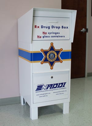 A Lafourche Parish Sheriff's Office prescription drop-off box. [Submitted]