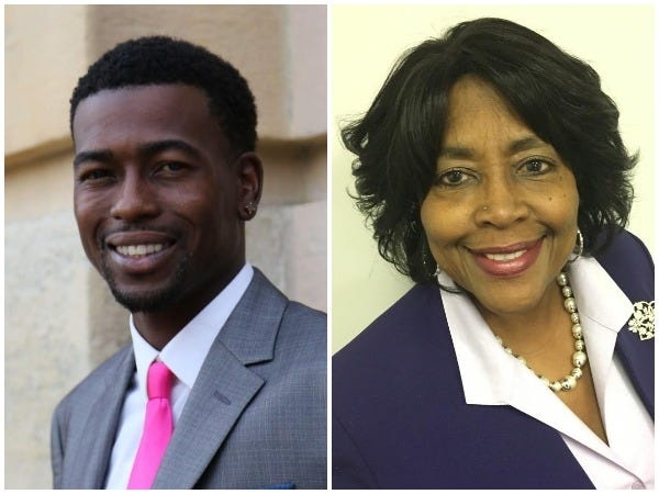 Ward 2 candidates (from left): Shawn Gregory and Gail Simpson