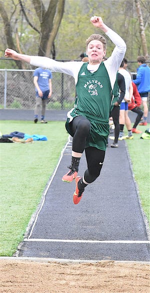 Malvern's Chase Meyer jumped 16'5.5 at the Larry Cogan Invitational.